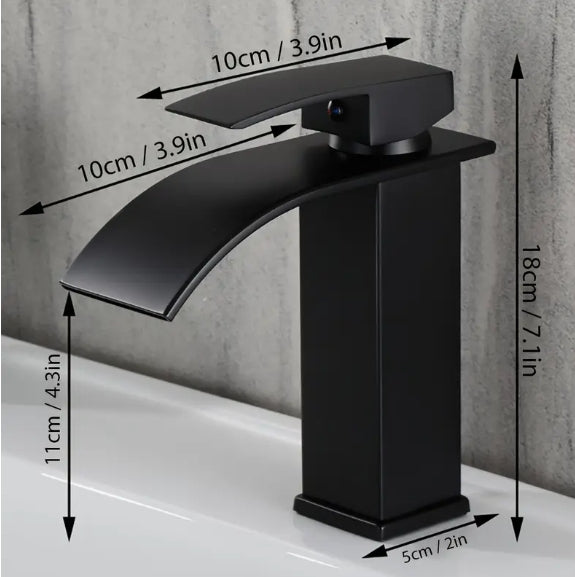 Robinet de Salle de Bain Élégant en Acier Inoxydable Noir